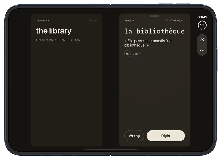 iPhone Duo, open, dark