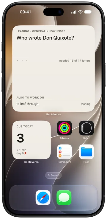 Widgets: what’s due, and the cards to work on